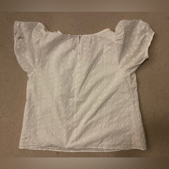 New without tags, LC Lauren Conrad white puff sleeve embroidered  top, XL - Picture 6 of 7
